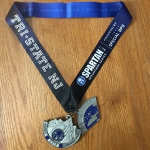 Spartan Race 2019 medal Tri State NJ Super + wedge